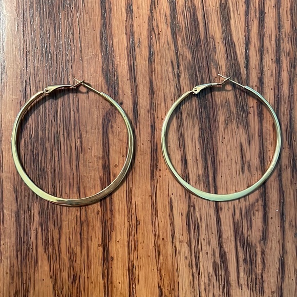Jewelry - Gold Hoop Earrings, 2”